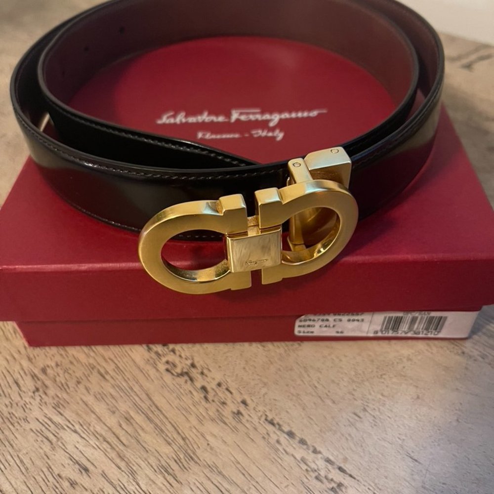 Men's Salvatore Ferragamo Reversible and adjustable Gancini Belt